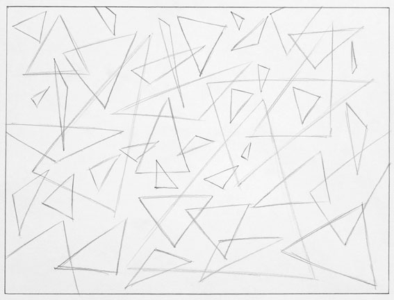 abstract drawing triangles